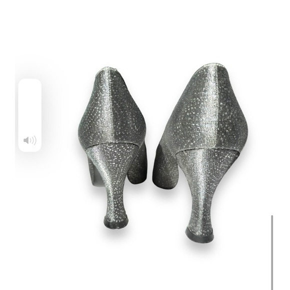 Stuart Weitzman Silver Gray Sparkle Heels Size 7B Excellent Condition - Picture 4 of 16